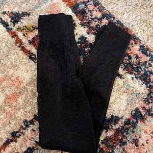 Black Aerie Ribbed Leggings